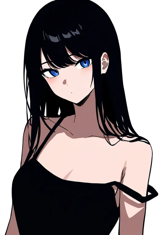 masterpiece, best quality, newest, absurdres, highres, safe, double_strap_slip, 1girl, solo, simple_background — by k3scat, made with ComfyUI