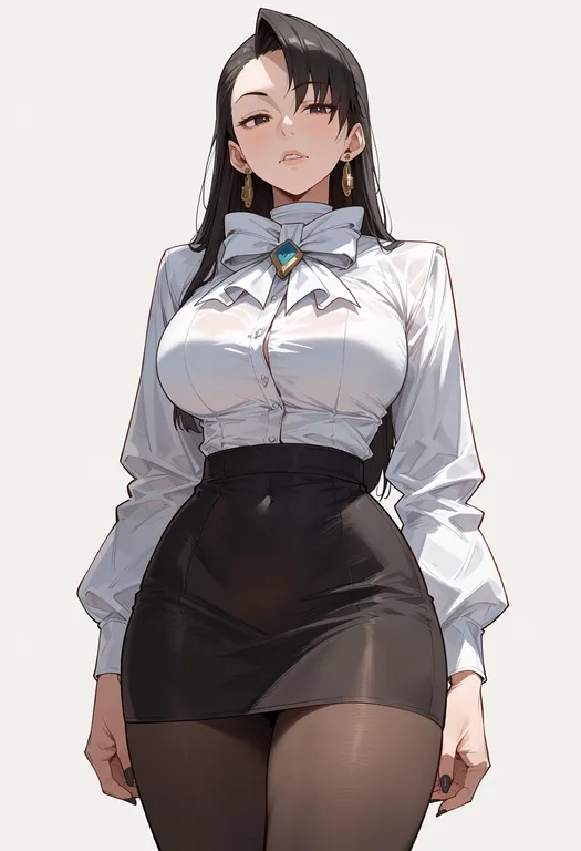 masterpiece, best quality, score_7, safe, ace attorney, solo, simple background — by k3scat, made with ComfyUI