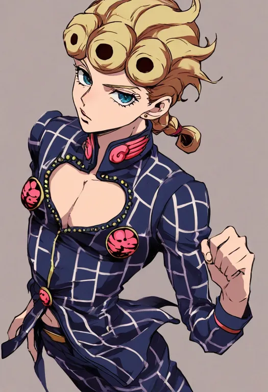 masterpiece, best quality, general, vento aureo, solo, simple background — by k3scat, made with ComfyUI