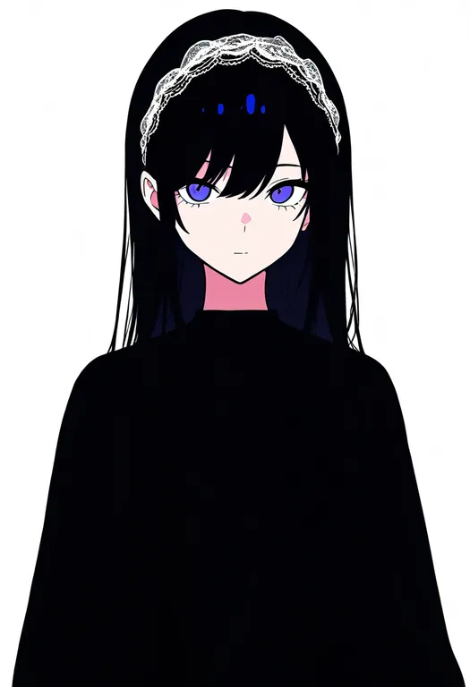 masterpiece, best quality, newest, absurdres, highres, safe, lace-trimmed_hairband, 1girl, solo, simple_background — by k3scat, made with ComfyUI