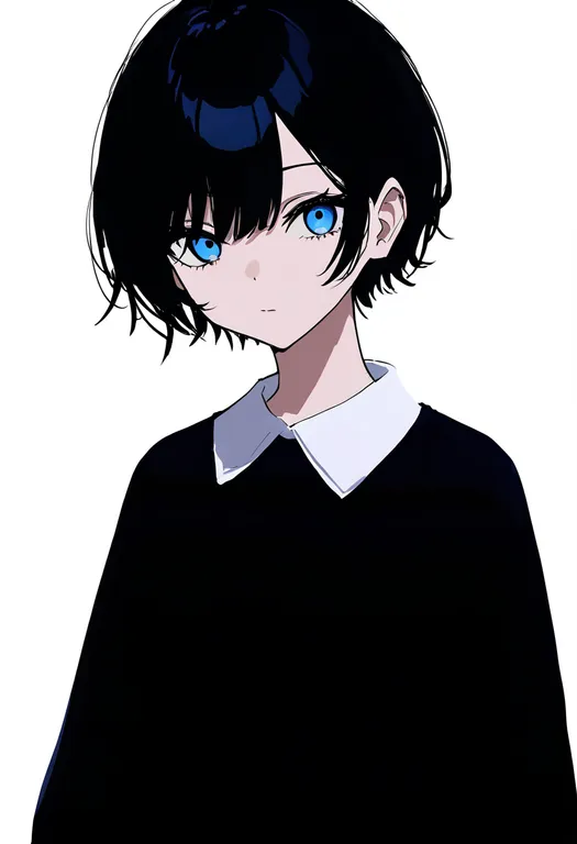 masterpiece, best quality, newest, absurdres, highres, safe, white_collar, 1girl, solo, simple_background — by k3scat, made with ComfyUI