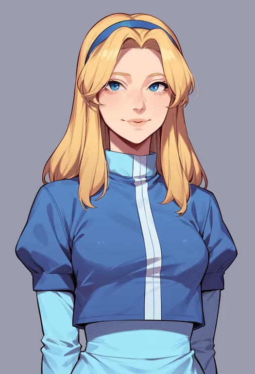 masterpiece, best quality, score_7, safe, maria robotnik, solo, upper body, simple background — by k3scat, made with ComfyUI
