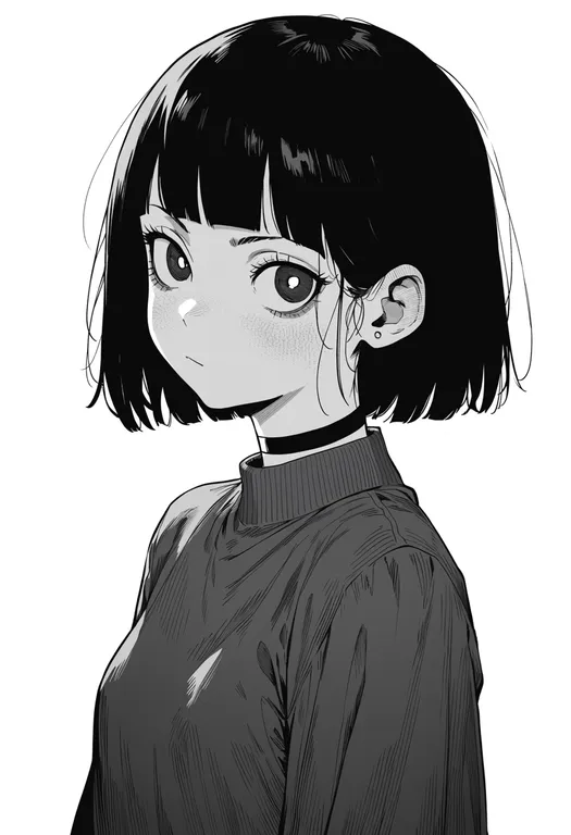 masterpiece, best quality, score_7, safe, enma ai, solo, upper body, simple background — by k3scat, made with ComfyUI