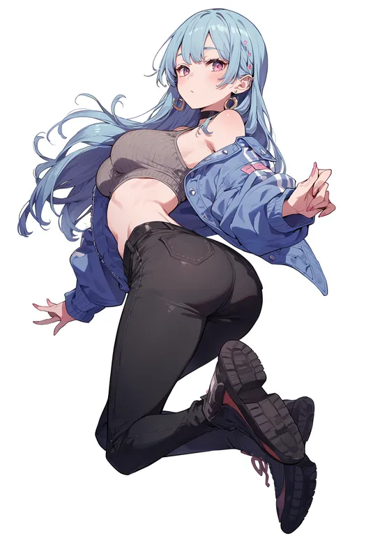 masterpiece, best quality, score_7, safe, gaifu kaisei, solo, simple background — by k3scat, made with ComfyUI