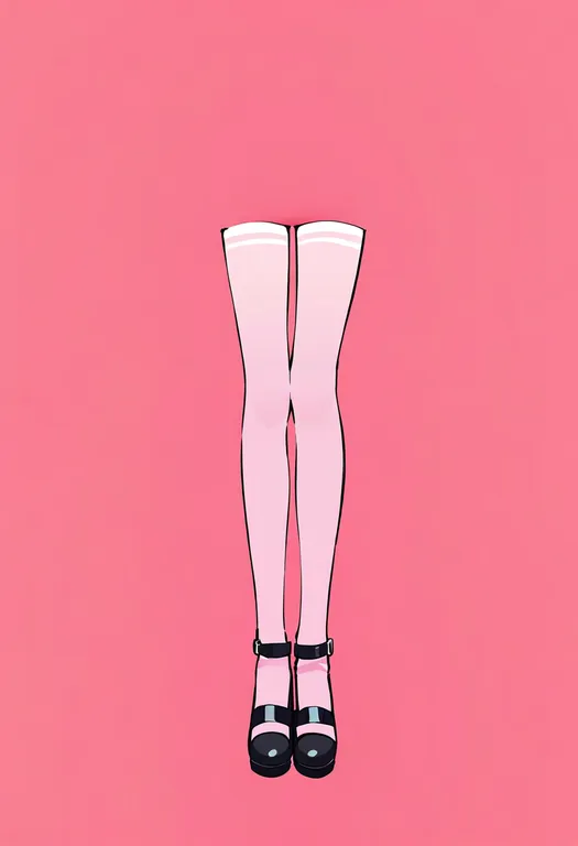 masterpiece, best quality, newest, absurdres, highres, safe, pink_thighhighs, 1girl, solo, simple_background — by k3scat, made with ComfyUI
