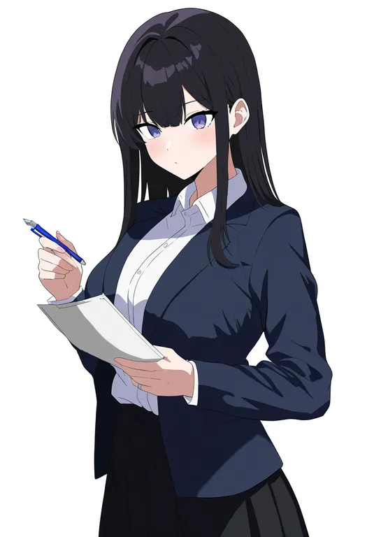 masterpiece, best quality, newest, absurdres, highres, safe, mechanical_pencil, 1girl, solo, simple_background — by k3scat, made with ComfyUI