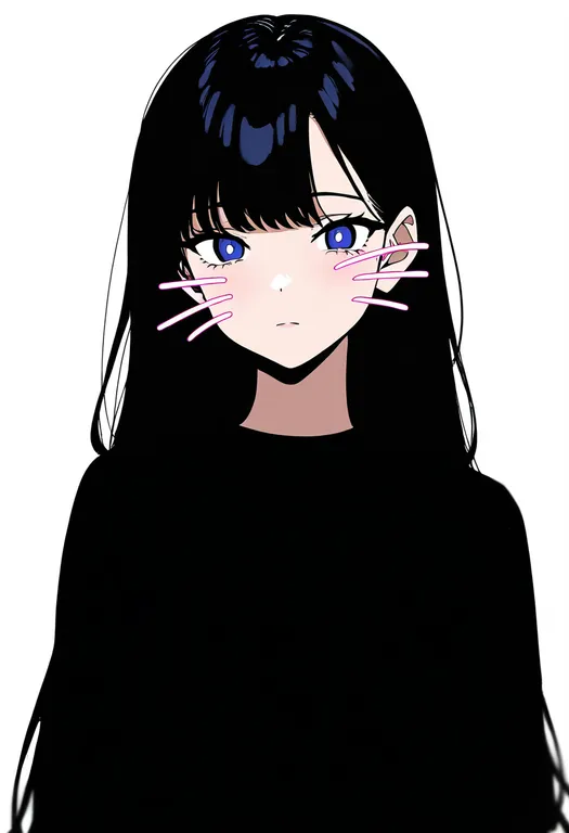 masterpiece, best quality, newest, absurdres, highres, safe, drawn_whiskers, 1girl, solo, simple_background — by k3scat, made with ComfyUI