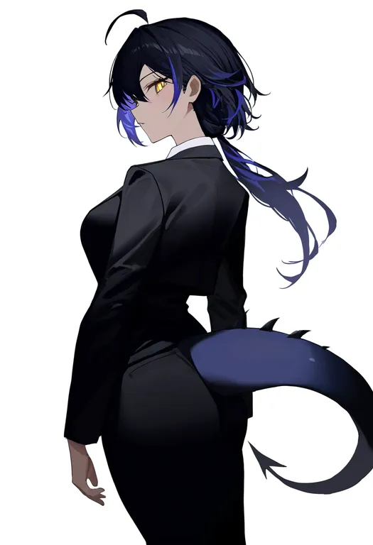 masterpiece, best quality, newest, absurdres, highres, safe, spiked_tail, 1girl, solo, simple_background — by k3scat, made with ComfyUI
