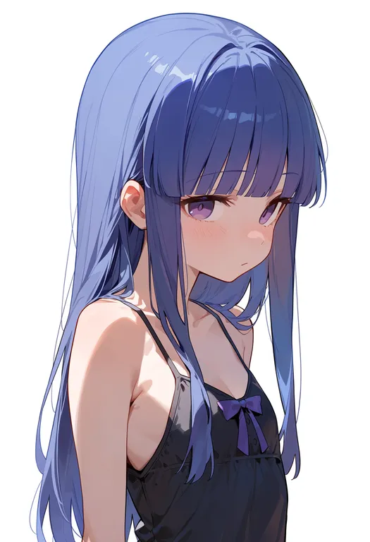 masterpiece, best quality, score_7, safe, furude rika, solo, upper body, simple background — by k3scat, made with ComfyUI