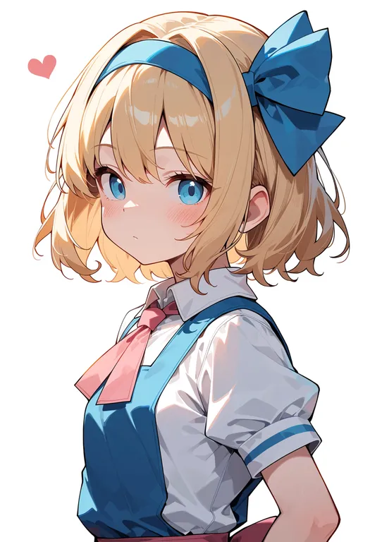 masterpiece, best quality, score_7, safe, alice margatroid (pc-98), solo, upper body, simple background — by k3scat, made with ComfyUI