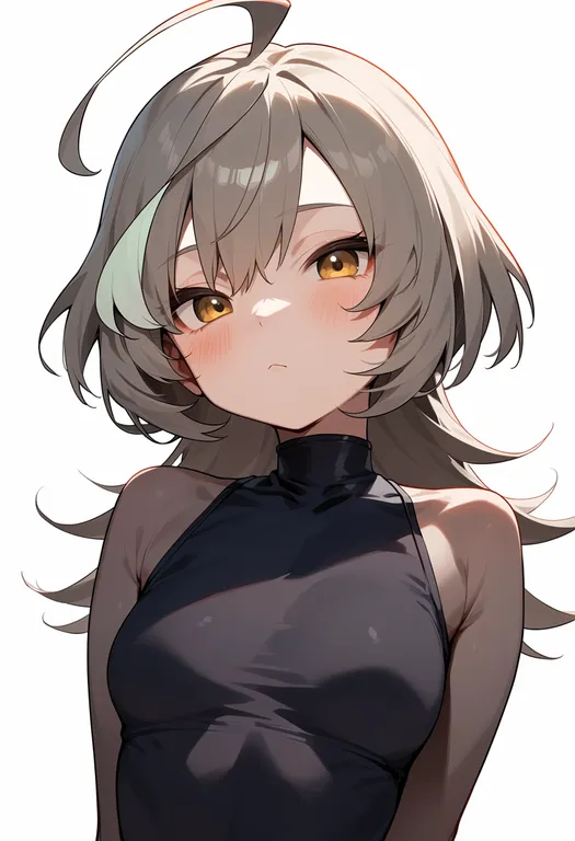 masterpiece, best quality, score_7, safe, sasaki ran, solo, upper body, simple background — by k3scat, made with ComfyUI