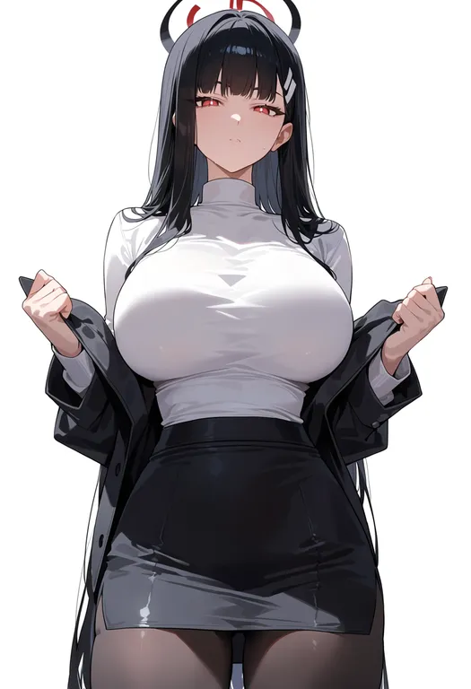 masterpiece, best quality, score_7, safe, no halo, 1girl, solo, simple background — by k3scat, made with ComfyUI