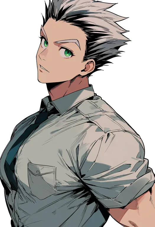 masterpiece, best quality, score_7, safe, bokuto koutarou, solo, upper body, simple background — by k3scat, made with ComfyUI