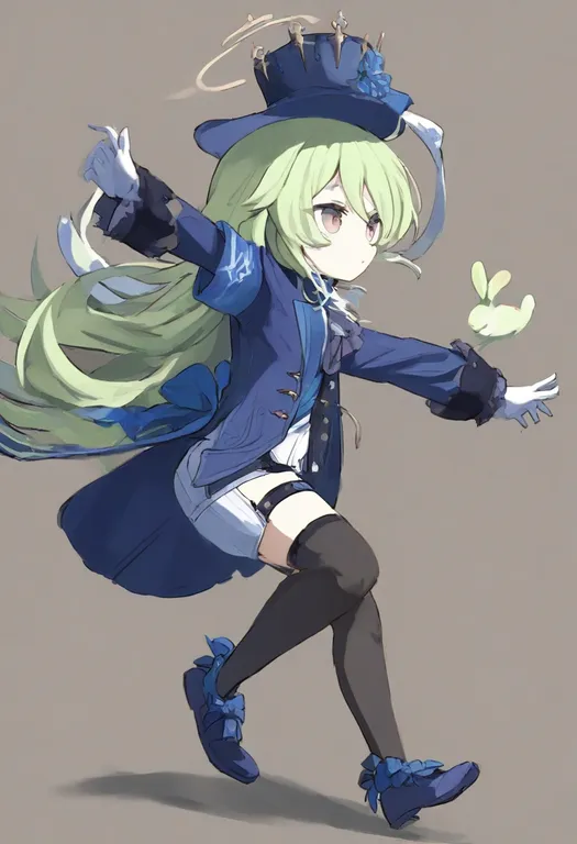 masterpiece, best quality, general, blue coat, 1girl, solo, simple background — by k3scat, made with ComfyUI