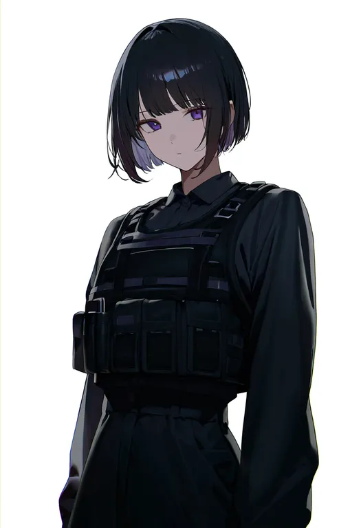 masterpiece, best quality, newest, absurdres, highres, safe, cropped_vest, 1girl, solo, simple_background — by k3scat, made with ComfyUI