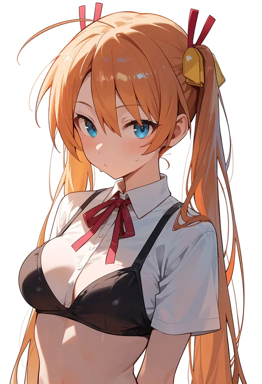 masterpiece, best quality, score_7, safe, kagurazaka asuna, solo, upper body, simple background — by k3scat, made with ComfyUI