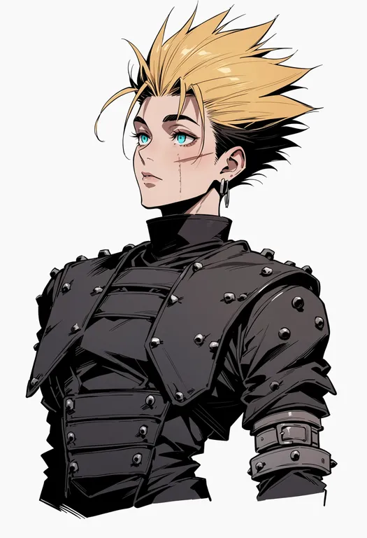 masterpiece, best quality, score_7, safe, vash the stampede, solo, upper body, simple background — by k3scat, made with ComfyUI