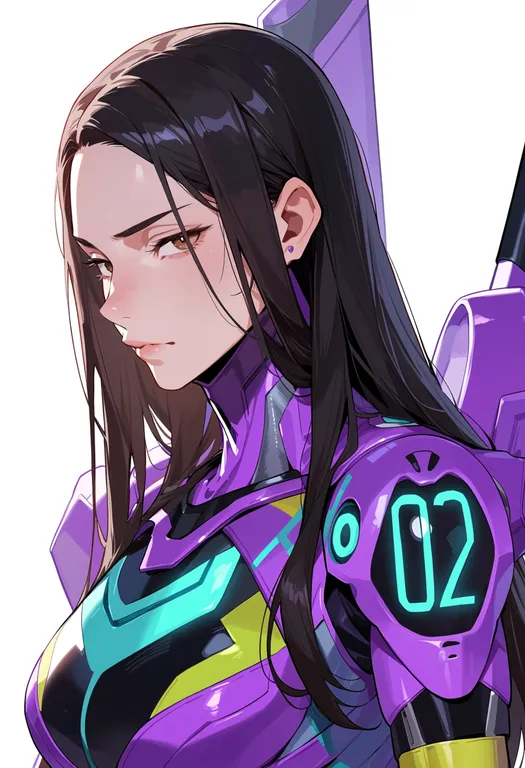 masterpiece, best quality, score_7, safe, eva 02, solo, upper body, simple background — by k3scat, made with ComfyUI