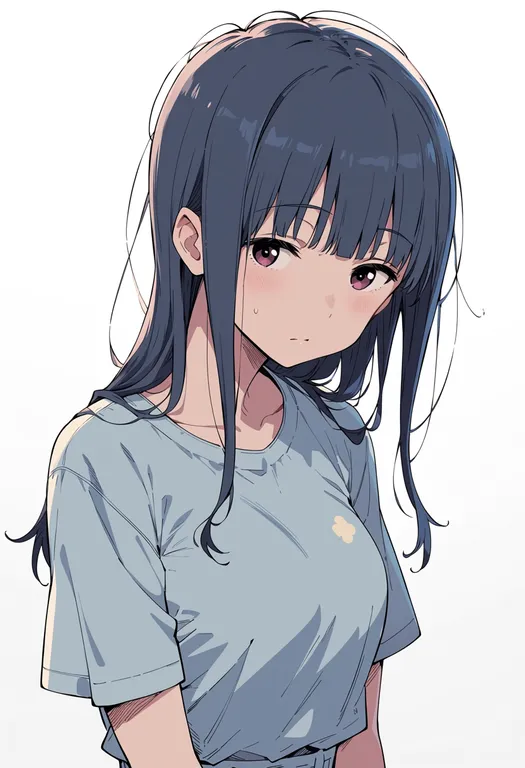 masterpiece, best quality, score_7, safe, yoroizuka mizore, solo, upper body, simple background — by k3scat, made with ComfyUI