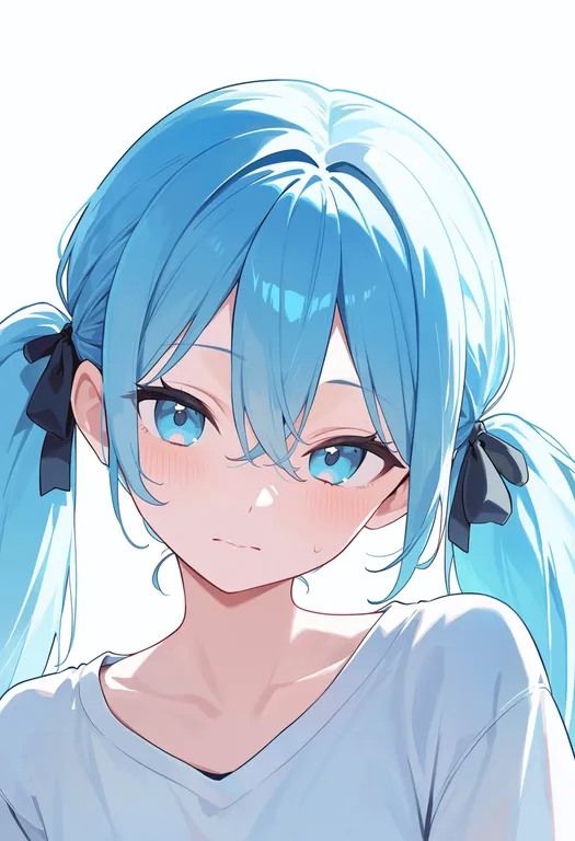 masterpiece, best quality, score_7, safe, bottle miku, solo, upper body, simple background — by k3scat, made with ComfyUI