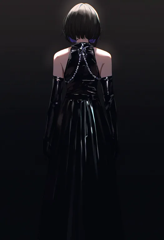 masterpiece, best quality, newest, absurdres, highres, safe, satin, 1girl, solo, simple_background — by k3scat, made with ComfyUI