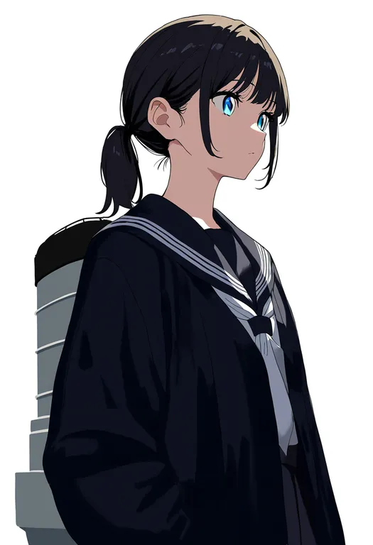 masterpiece, best quality, newest, absurdres, highres, safe, smokestack, 1girl, solo, simple_background — by k3scat, made with ComfyUI