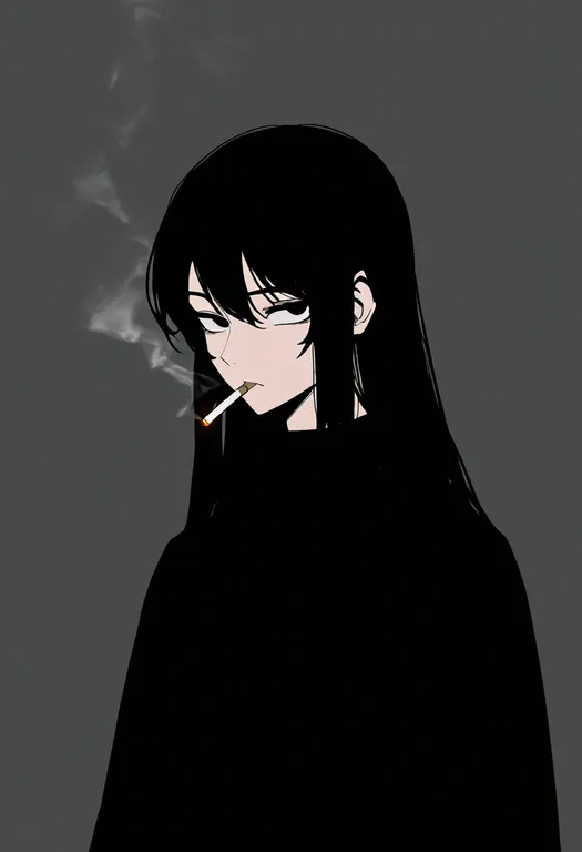 masterpiece, best quality, newest, absurdres, highres, safe, smoking_barrel, 1girl, solo, simple_background — by k3scat, made with ComfyUI