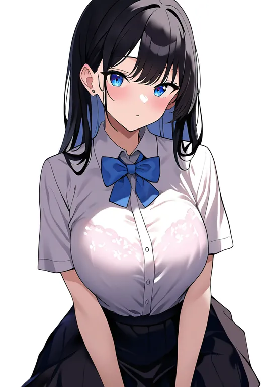masterpiece, best quality, newest, absurdres, highres, safe, bow_bra, 1girl, solo, simple_background — by k3scat, made with ComfyUI