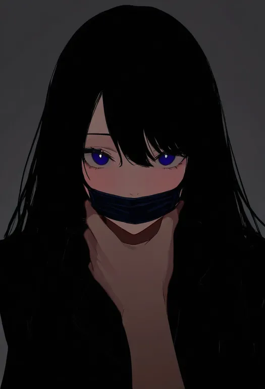 masterpiece, best quality, newest, absurdres, highres, safe, covering_another's_mouth, 1girl, solo, simple_background — by k3scat, made with ComfyUI