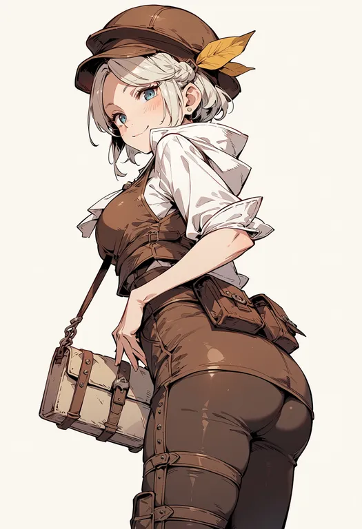masterpiece, best quality, score_7, safe, octopath traveler i, solo, simple background — by k3scat, made with ComfyUI