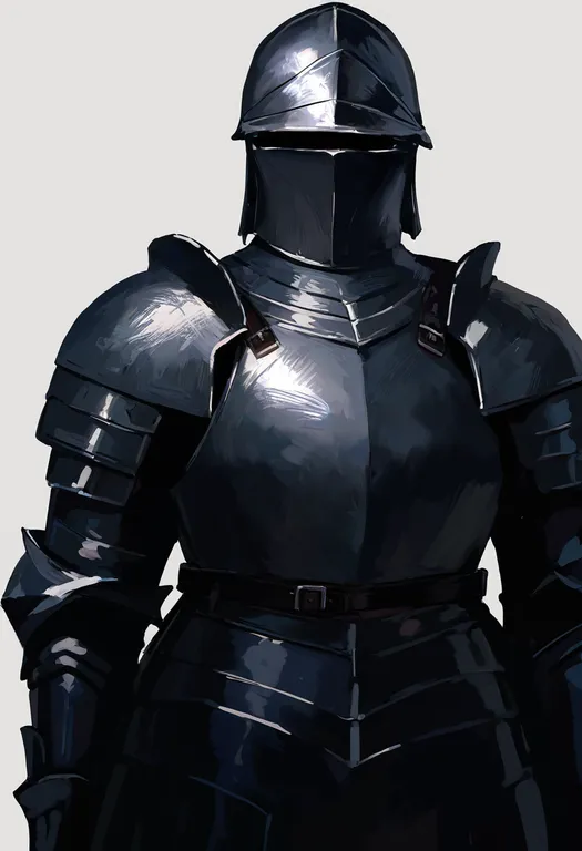 masterpiece, best quality, newest, absurdres, highres, safe, plate_armor, 1girl, solo, simple_background — by k3scat, made with ComfyUI