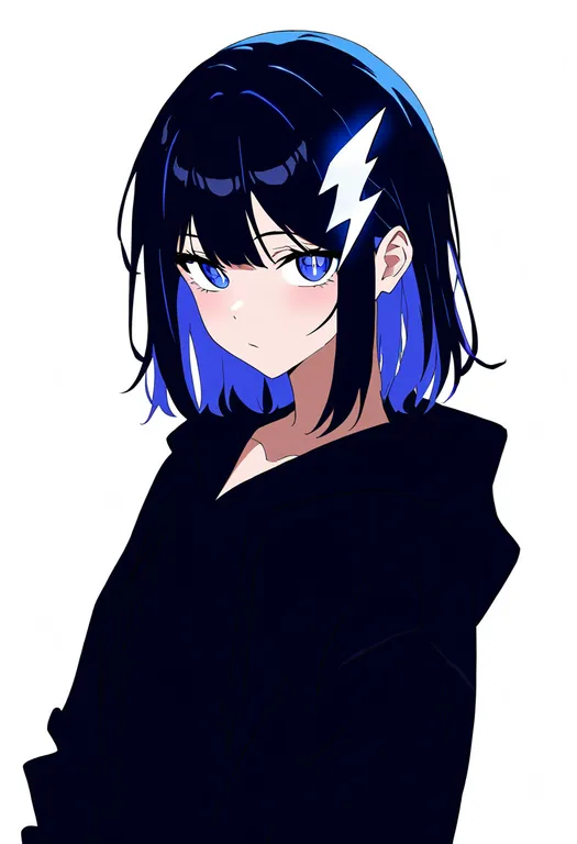 masterpiece, best quality, newest, absurdres, highres, safe, lightning_bolt_hair_ornament, 1girl, solo… — by k3scat, made with ComfyUI