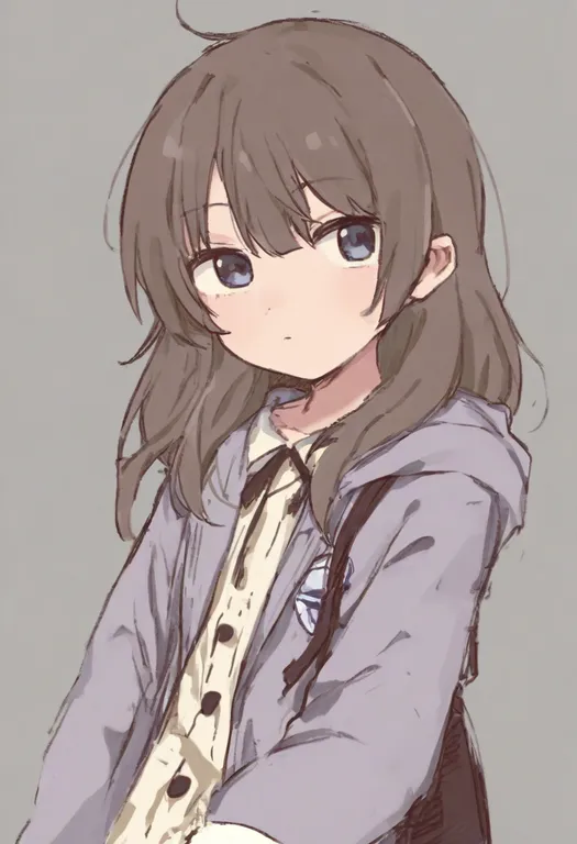 masterpiece, best quality, general, hooded cardigan, 1girl, solo, simple background — by k3scat, made with ComfyUI