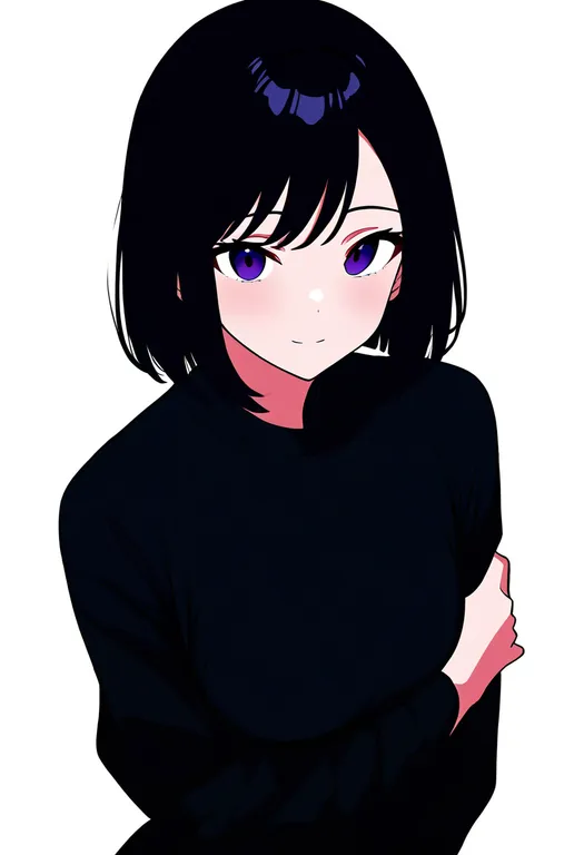 masterpiece, best quality, newest, absurdres, highres, safe, self_hug, 1girl, solo, simple_background — by k3scat, made with ComfyUI