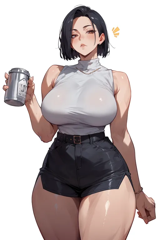 masterpiece, best quality, score_7, safe, kikokugai, solo, simple background — by k3scat, made with ComfyUI
