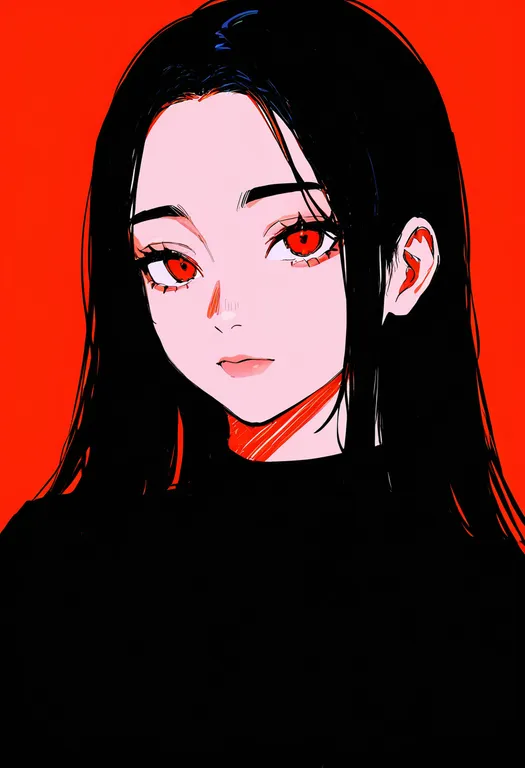 masterpiece, best quality, newest, absurdres, highres, safe, long_sideburns, 1girl, solo, simple_background — by k3scat, made with ComfyUI