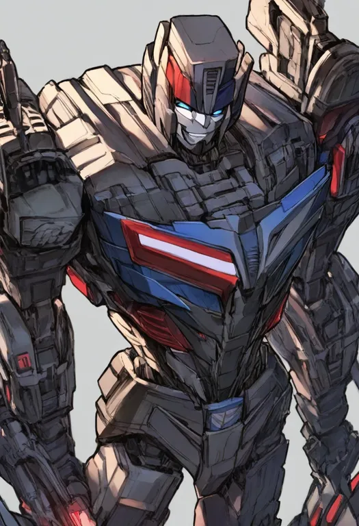 masterpiece, best quality, general, the transformers (idw), solo, simple background — by k3scat, made with ComfyUI