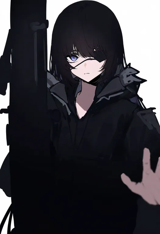 masterpiece, best quality, newest, absurdres, highres, safe, unworn_eyepatch, 1girl, solo, simple_background — by k3scat, made with ComfyUI