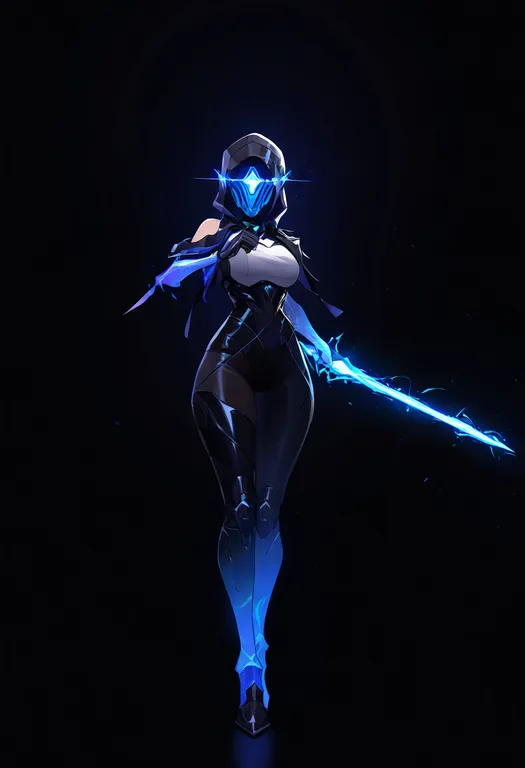 masterpiece, best quality, newest, absurdres, highres, safe, energy_blade, 1girl, solo, simple_background — by k3scat, made with ComfyUI