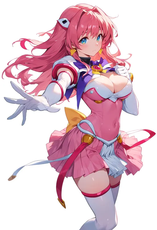 masterpiece, best quality, score_7, safe, choukou tenshi escalayer, solo, simple background — by k3scat, made with ComfyUI