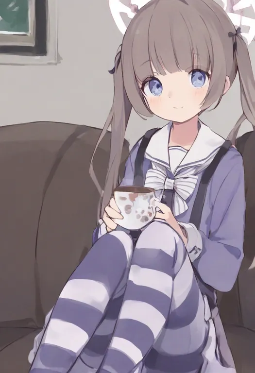 masterpiece, best quality, general, striped pantyhose, 1girl, solo, simple background — by k3scat, made with ComfyUI