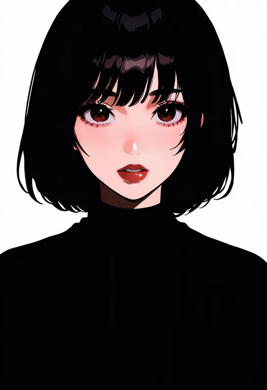 masterpiece, best quality, newest, absurdres, highres, safe, brown_lips, 1girl, solo, simple_background — by k3scat, made with ComfyUI