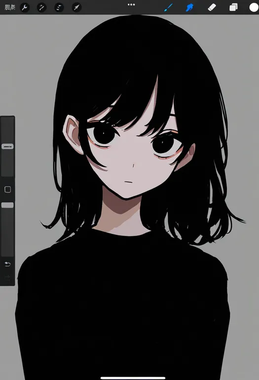 masterpiece, best quality, newest, absurdres, highres, safe, procreate_(software), 1girl, solo, simple_background — by k3scat, made with ComfyUI