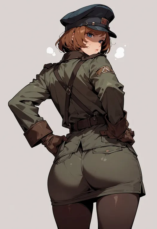 masterpiece, best quality, score_7, safe, m1911, 1girl, solo, simple background — by k3scat, made with ComfyUI