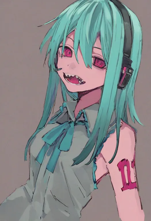 masterpiece, best quality, general, number tattoo, 1girl, solo, simple background — by k3scat, made with ComfyUI