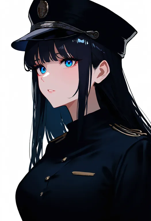 masterpiece, best quality, newest, absurdres, highres, safe, hat_ornament, 1girl, solo, upper_body, simple_background — by k3scat, made with ComfyUI