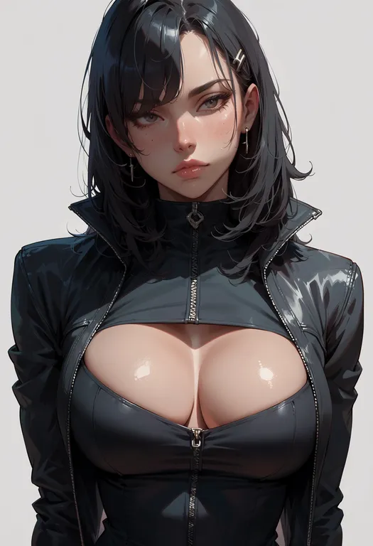 masterpiece, best quality, score_7, safe, void shiki, solo, upper body, simple background — by k3scat, made with ComfyUI