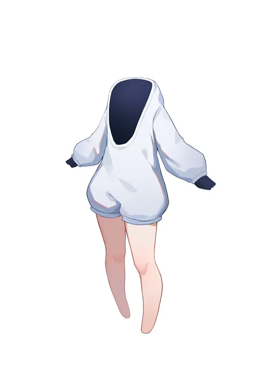 masterpiece, best quality, newest, absurdres, highres, safe, white_romper, 1girl, solo, simple_background — by k3scat, made with ComfyUI