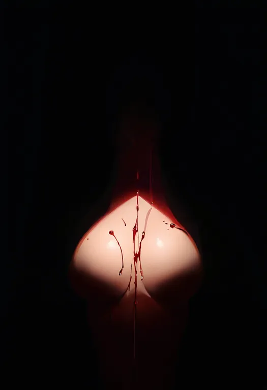 masterpiece, best quality, newest, absurdres, highres, safe, blood_on_breasts, 1girl, solo, simple_background — by k3scat, made with ComfyUI