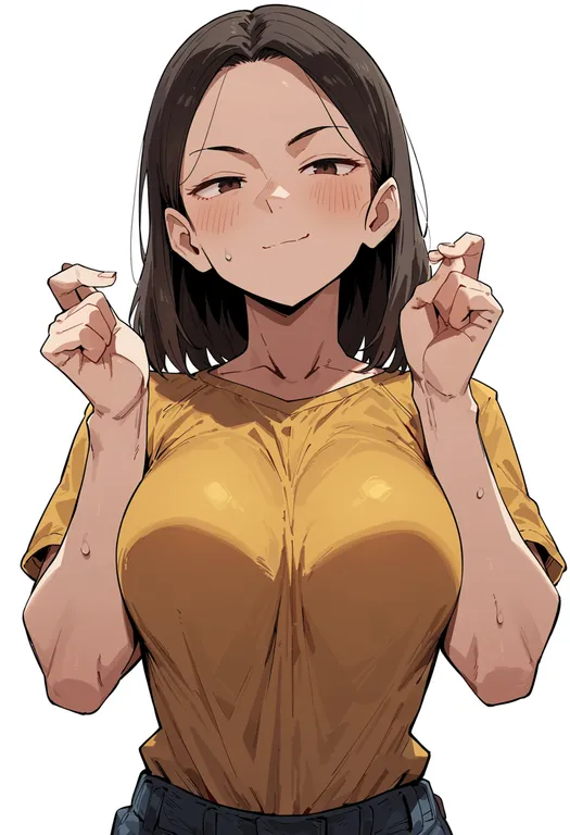 masterpiece, best quality, score_7, safe, kuririn, solo, upper body, simple background — by k3scat, made with ComfyUI
